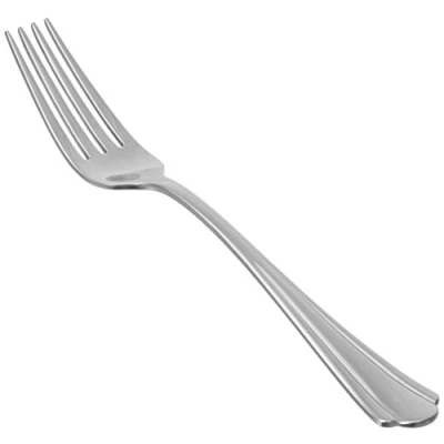 Abbildung von Amazon Basics Essgabeln aus Edelstahl mit Wellenschliff, 12er Pack, Silber