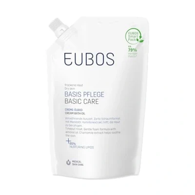 Abbildung von EUBOS BASIS PFLEGE Creme Ölbad Nachfüllbeutel für trockene Haut Leicht schäumendes Bade Öl eine verwöhnende Reinigung Hautverträglichkeit dermatologisch bestätigt 400ml