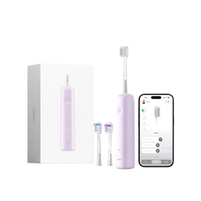 Abbildung von Laifen Wave elektrische Zahnbürste, Oszillation &amp; Vibration Schallzahnbürste für Erwachsene mit 3 Bürstenköpfen, IPX7 wasserdicht magnetisch wiederaufladbar Reisezahnbürste (ABS Lila)