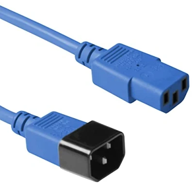 Abbildung von ACT Kaltgerätekabel 1.2m, C13 auf C14 Verlängerung, IEC Stecker Buchse 3 Pin AK5109 Blau