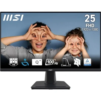 Abbildung von MSI PRO MP252 24.5 Inch Full HD Office Monitor 1920 x 1080 IPS Panel, 100 Hz, Eye Friendly Screen, Built in Speakers, Tilt Adjustable HDMI 1.4b, D Sub (VGA)