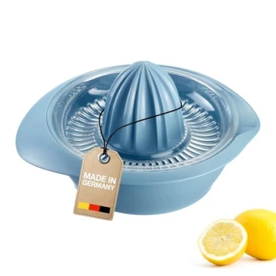Abbildung von Westmark Zitronen /Zitruspresse mit Behälter, Durchmesser: 18,7 cm, Fassungsvermögen: 0,5 Liter, Kunststoff, Limetta, Blau, 3091227B