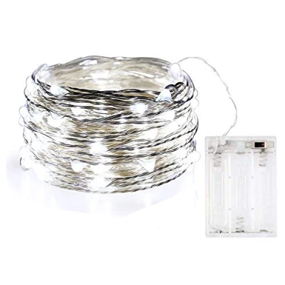 Abbildung von BOLWEO LED Lichterkette, 10Ft/3M 30Leds Weihnachtsschnur Lichter Outdoor String Lichterkette Batterie Betrieben, Wasserdicht für Weihnachtsbaum CHRISTMAS, HÄUSER ETC (Kühles Weiß)