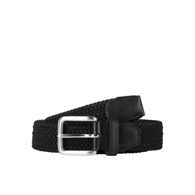 Abbildung von Jack &amp; Jones Jacspring BELT Flechtgürtel, Herren, Größe: 90, Black