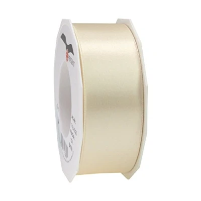 Abbildung von PRÄSENT C.E. Pattberg Satin crème, 25 m Satinband zum Einpacken von Geschenken, 40 mm Breite, Geschenkband Dekorieren &amp; Basteln, Dekoband, Anlass