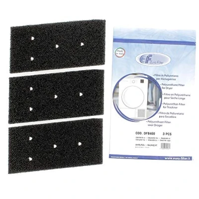 Abbildung von 3 STÜCK Euro Filter für Bauknecht Privileg Whirlpool HX 481010716911 Trockner Wärmepumpentrockner Fein Grob 230 x 115 14mm Schwammfilter Filtermatte Kondenstrockner