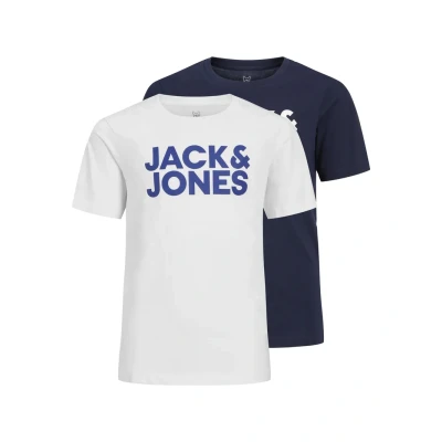 Abbildung von Jack &amp; Jones Junior Jjecorp LOGO TEE CREW NECK 2 PACK Tshirt print Navy blazer für Kinder, Größe: 152,