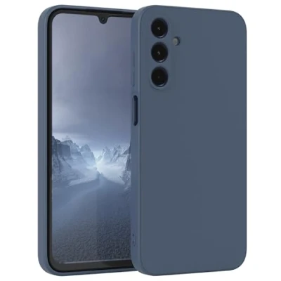 Abbildung von EAZY Case Silikonhülle für Samsung Galaxy A15 Hülle Silikon Blau weich stoßfeste Handyhülle Schutzhülle mit Kameraschutz Dünn Premium Schutz Cover TPU Phone Bumper in Petrol