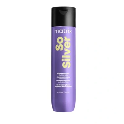 Abbildung von Matrix Haarshampoo für blondes und graues Haar zur Neutralisation von Gelbstichen, Mit Violett Pigmenten, So Silver Shampoo, 1 x 300ml