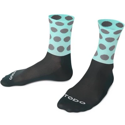 Abbildung von TODO Fahrradsocken Herren und Damen. Rennrad Socken Motiv Punktmuster. Radsocken mit auch Laufsocken (Polka TUR GR 43 46)