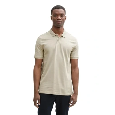 Abbildung von TOM Tailor Denim Basic Poloshirt, Herren, Größe: Medium, Beige abbey stone