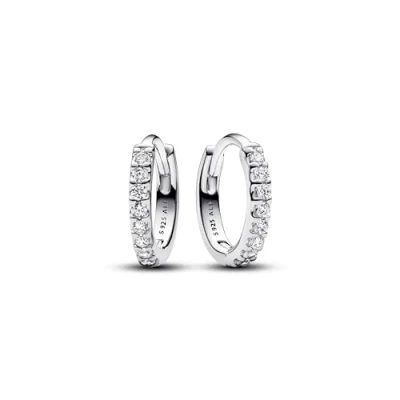 Abbildung von Pandora Sparkling Huggie Ohrringe, Damen, Größe: One Size, Sterling silver
