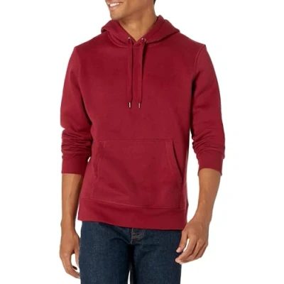 Abbildung von Amazon Essentials Herren Fleece Sweatshirt Mit Kapuze (Erhältlich In Übergröße), Rot, S