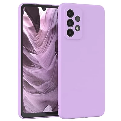 Abbildung von EAZY Case Silikonhülle für Samsung Galaxy A33 5G Hülle Silikon Lila weich stoßfeste Handyhülle Schutzhülle mit Kameraschutz Dünn Premium Schutz Cover TPU Phone Bumper in Violett