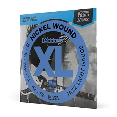 Abbildung von D&#039;Addario Gitarrensaiten E Gitarre Gitarren Saiten EJ21 Jazz Light, 12 52 1 Stück