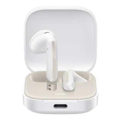 Abbildung von Xiaomi Redmi Buds 6 Active In Ear Kopfhörer, Bluetooth 5.4, bis zu 30 Stunden Akkulaufzeit, 14.2mm dynamischer Treiber, IPX4 Wasserschutz, Telefonat Rauschunterdrückung, Weiß