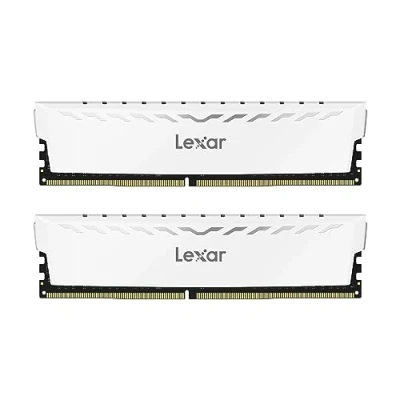 Abbildung von Lexar THOR DDR4 RAM 32GB Kit (16GB x 2) 3600 MHz, DRAM 288 Pin UDIMM Desktop Memory, XMP 2.0 Hochleistungs Arbeitsspeicher, CL18 22 42, 1.35V (LD4BU016G R3600GDWG)