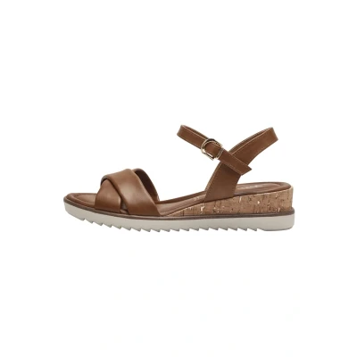 Abbildung von Tamaris Plateausandalette, Damen, Größe: 36, Cognac Schuhe