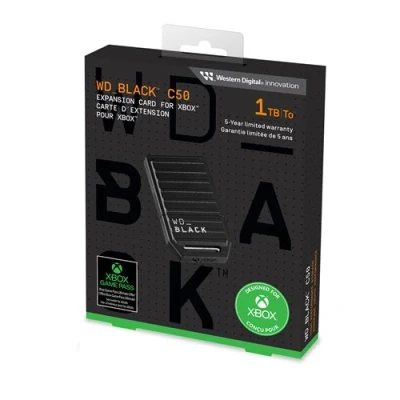 Abbildung von WD_BLACK C50 Erweiterungskarte für Xbox 1 TB (offiziell lizenziert Xbox, Velocity Architecture, Plug and Play, mehr Titel speichern) Schwarz
