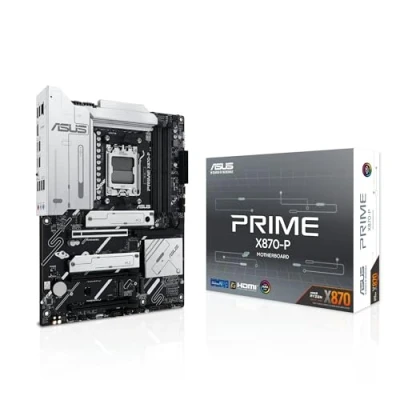 Abbildung von ASUS PRIME X870 P Mainboard Sockel AM5 (AMD, ATX, PCIe 5.0, DDR5, 14+2+1 Power Stages, 4x M.2, 2,5Gb Ethernet, USB C 40Gbps)