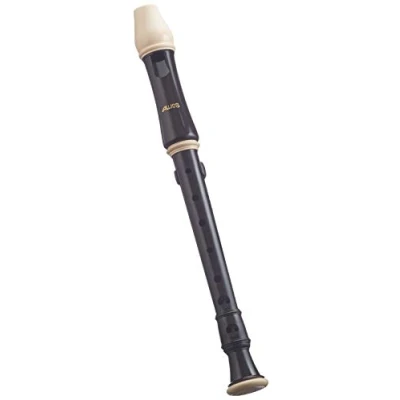 Abbildung von Aulos C Sopran Blockflöte Robin 205A barocke Griffweise, dunkelbraun, komplett mit Tasche, Wischerstab und Grifftabelle
