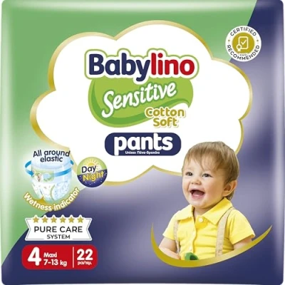 Abbildung von Babylino Sensitive Cotton Soft Windeln Größe 4, Pants Maxi (7 13 kg), 22 Stück