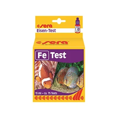 Abbildung von sera 04610 Eisen Test (Fe), Wassertest für ca. 75 Messungen, misst zuverlässig und genau den Eisengehalt, Süß &amp; Meerwasser, im Aquarium oder Teich, 4610