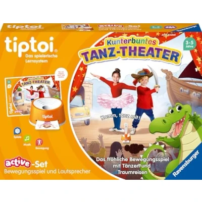 Abbildung von Ravensburger tiptoi Spiel 00122 ACTIVE Set Kunterbuntes Tanz Theater, Bewegungsspiel ab 3 Jahren, tolles Weihnachtsgeschenk