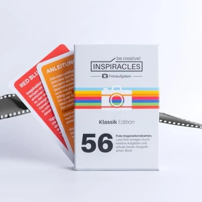 Abbildung von Inspiracles Fotoaufgaben Fotografieren für Einsteiger, Inspiration &amp; Lernen mit 52 Foto Aufgaben 10 Spickzettel, Fotografie Zubehör und Gadget Hobbyfotografen (Version Box)