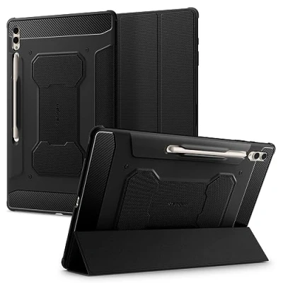 Abbildung von Spigen Rugged Armor Pro Hülle Entwickelt für Samsung Galaxy Tab S10 Ultra (2024) / S9 (2023) S8 (2022) Schwarz