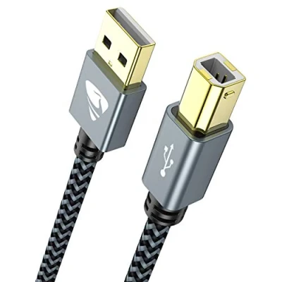 Abbildung von USB Druckerkabel【2M】,USB 2.0 Typ B Kabel A auf Drucker PC Printer Cable Druckerkabel für HP, Canon, Epson, Samsung, pixma, Dell, Lexmark, Xerox, Brother