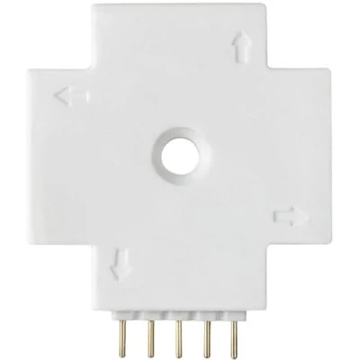 Abbildung von Paulmann 70617 MaxLED X Verbinder für LED Strip Weiß Stripe Zubehör 4 Anschlussmöglichkeiten einfaches Stecksystem