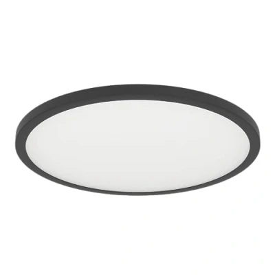 Abbildung von EGLO connect.z Smart Home LED Deckenleuchte Sarsina Z, ZigBee, App und Sprachsteuerung Alexa, Lichtfarbe einstellbar (warmweiß kaltweiß), dimmbare Metall Deckenlampe in Schwarz, Ø 45 cm