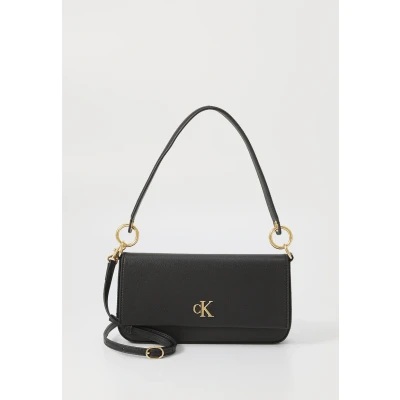 Abbildung von Calvin Klein Damen Schultertasche Minimal Monogram Pouch mit Logo, Schwarz (Black), Einheitsgröße