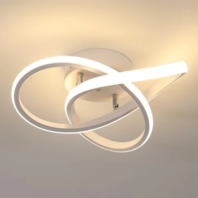 Abbildung von Comely LED Deckenleuchte, 30W 3375LM Moderne Deckenlampe, Aluminium Lampe für Wohnzimmer Schlafzimmer Flur Küche Balkon, Weiß, 3000K Warmweiß, Dia 30cm