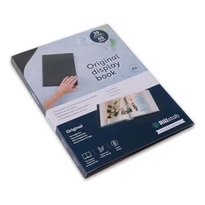 Abbildung von Rillstab 99434 Sichtmappe DIN, 20 mm Rückenbreite, 30 Hüllen, schwarz, A5, A3