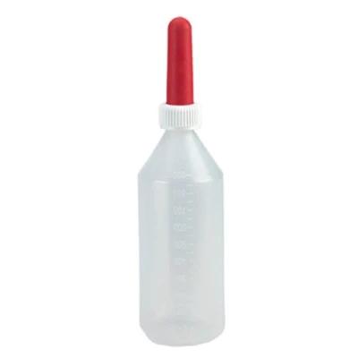 Abbildung von Kerbl Milchflasche 1 Liter, komplett montiert, Flasche zur Tieraufzucht 1425