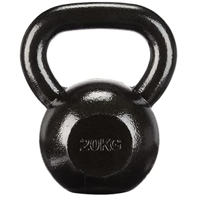 Abbildung von Amazon Basics Kugelhantel aus Gusseisen, 20 kg, Schwarz