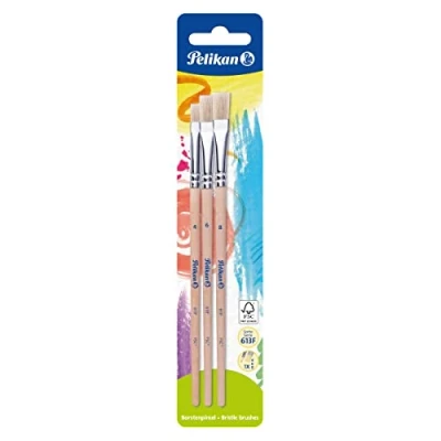 Abbildung von Pelikan 700368 Borstenpinsel Sorte 613F, Größe: 4, 6 und 8, 3 Stück