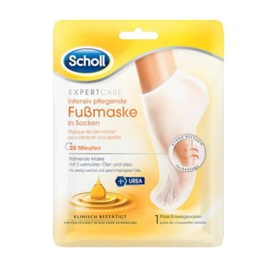Abbildung von Scholl Expertcare Intensiv Pflegende Fußmaske mit 3 Wertvollen Ölen Feuchtigkeitsspendende Pflege 1 Paar Einwegsocken