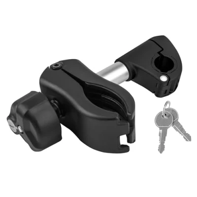 Abbildung von EUFAB 11629 Rahmenhalter abnehmbar kurz Ø 25+30mm, Schwarz/Silber