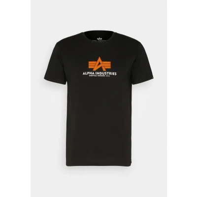 Abbildung von Alpha Industries Tshirt print, Herren, Größe: Large, Black