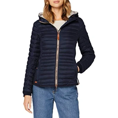 Abbildung von camel active Damen leichte Steppjacke mit Abnehmbarer Kapuze Dunkelblau womenswear 38