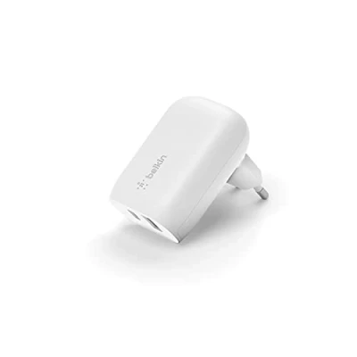 Abbildung von Belkin USB C PPS PD Handy Ladegerät, 37 W, mit 2 Anschlüssen, Power Delivery, 25 W und 13 Port zum Schnellladen, u.a. für Samsung Galaxy S23, S22, Ultra, Plus, Note 20, iPhone 14 Serie