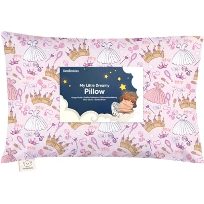 Abbildung von Kopfkissen Kleinkind mit Kissenbezug Weich Bio Baumwolle Kissen Kinder zum Schlafen Waschbar Kinderkopfkissen für Kleinkinder Kinderkissen (Dear Princess)