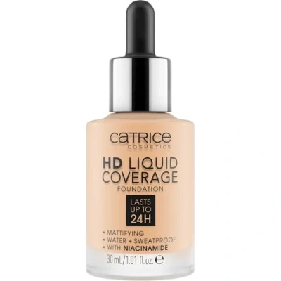 Abbildung von Catrice HD Liquid Coverage Foundation, Nr. 005, Nude, langanhaltend, mattierend, matt, für unreine Haut, vegan, ölfrei, wasserfest, ohne Alkohol, 1er Pack (30ml)