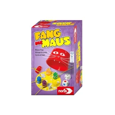 Abbildung von Noris 606144011 Fang die Maus Kinderspiel ab 4 Jahre das beliebte Reaktionsspiel für Ganze Familie 3 Spieler