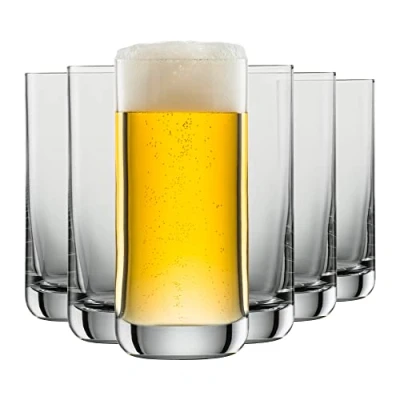 Abbildung von SCHOTT ZWIESEL Bierbecher Simple 0,2 l (6er Set), geradliniges Bierglas für Pils, spülmaschinenfeste Tritan Kristallgläser, Made in Germany (Art. Nr. 123663)