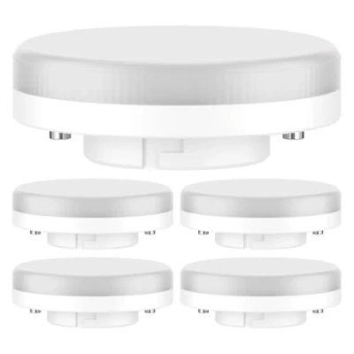 Abbildung von ledscom.de 5 Stück GX53 LED Leuchtmittel, warmweiß (2700 K), 6,2 W, 509lm, 97, matt