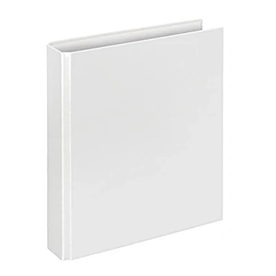Abbildung von VELOFLEX 1153090 Ringbuch Basic, DIN A5, 1 Stück, weiß, Füllhöhe 25 mm, Ringordner mit 4 Ring Mechanik, Ordner schmal
